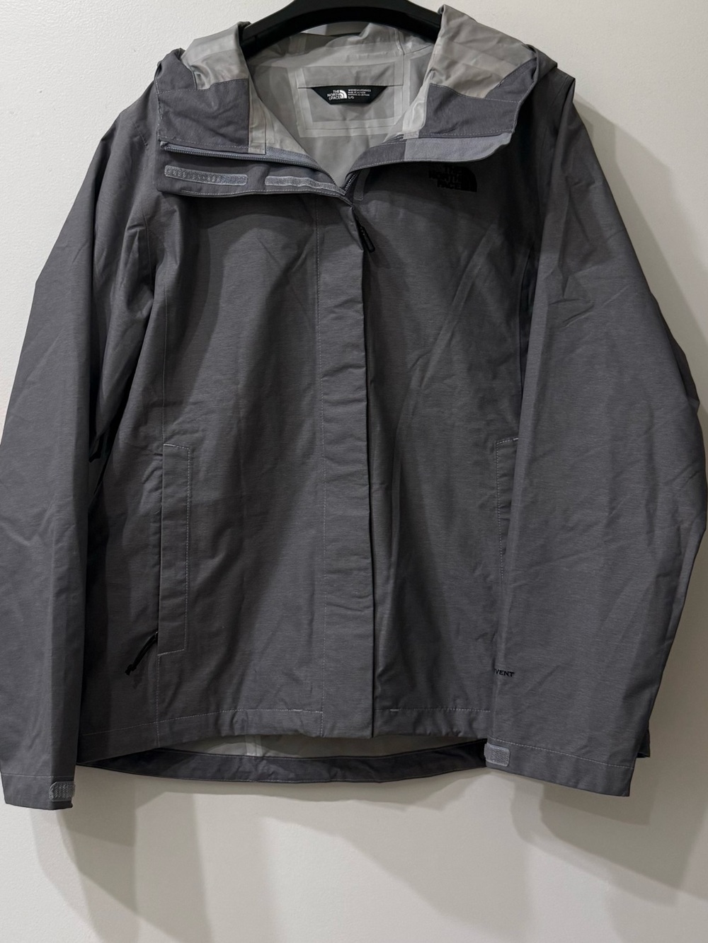 The North Face | Women's Gray Hooded Rain Jacket | Size = L